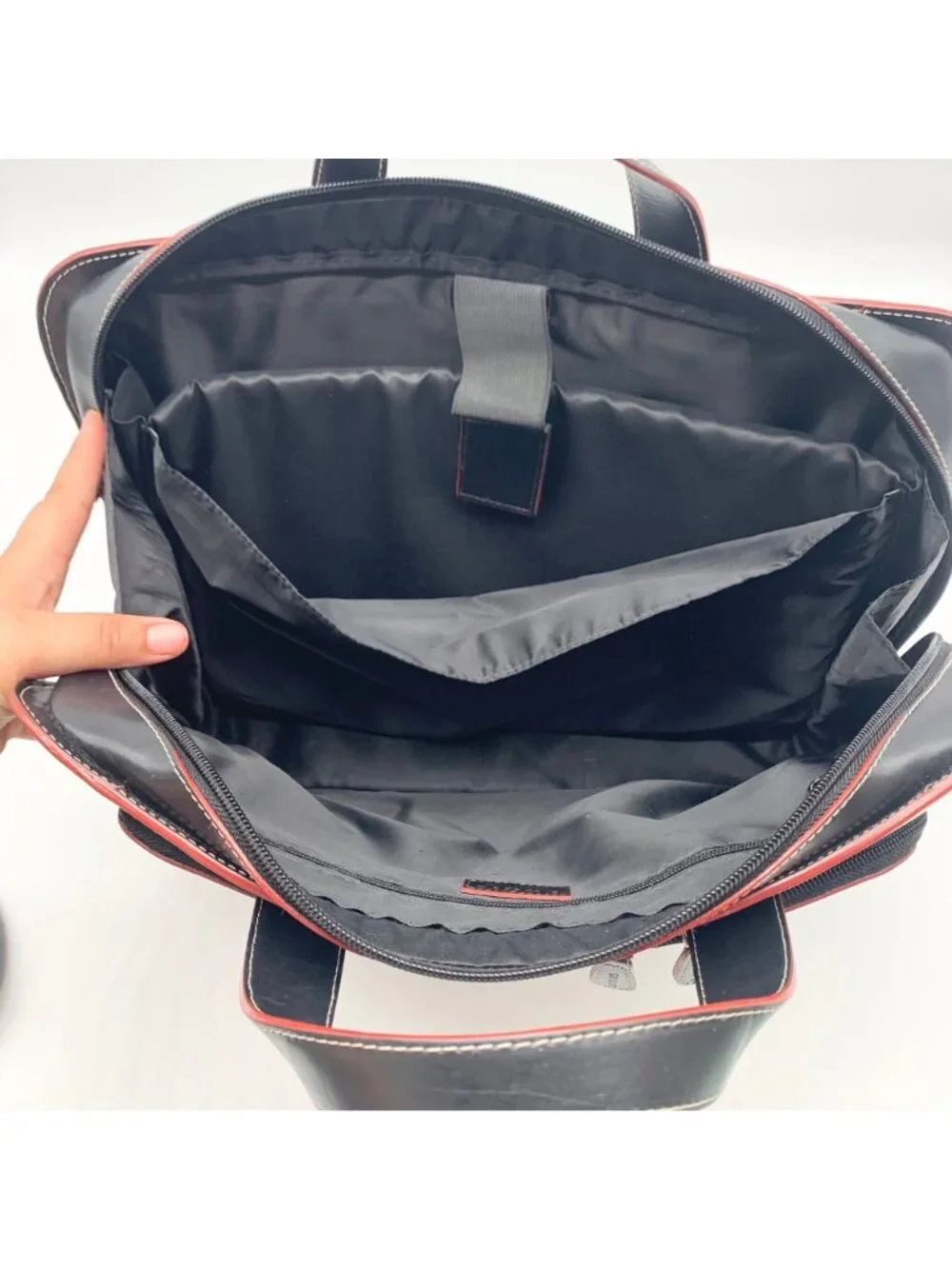Lodis Black Leather Convertible Briefcase